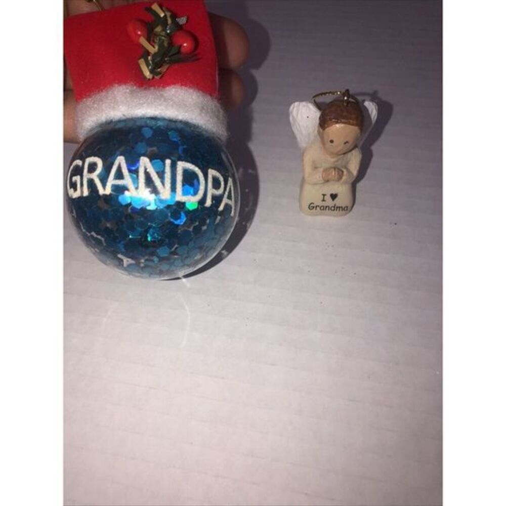 Grandparents Christmas Ornaments I‎ ❤️ Grandma & Grandpa On Ball Ornaments DIY